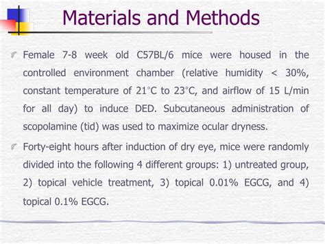 Ppt The Effect Of Topical Epigallocatechin Gallate Egcg Treatment