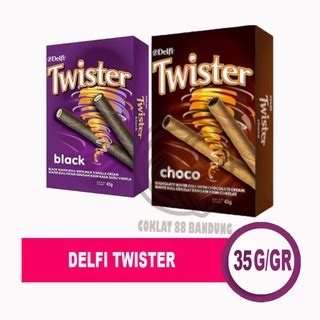 Jual DELFI TWISTER 35 GR GRAM EX 45GR DELFI WAFER ROLL SALUT COKLAT