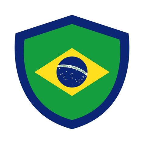 Bandeira Do Brasil Em ícone De Estilo Simples De Escudo 1878895 Vetor