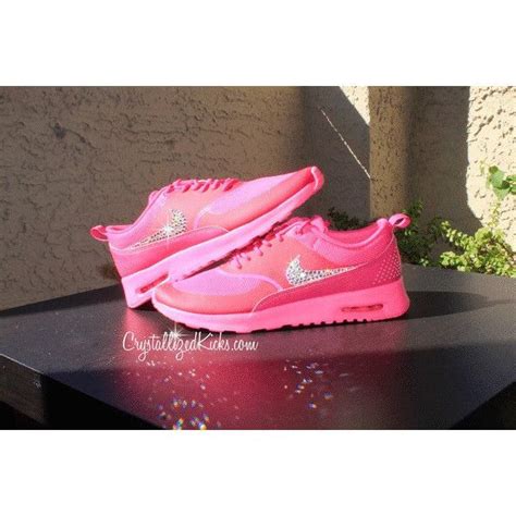 Nike Air Max Thea Running Shoes Made With Swarovski Crystals Pink Pow