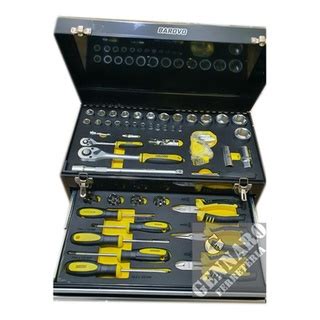 Caja Metalica Set Juego Herramientas Profesionales Tubos 90 Piezas