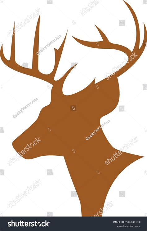 Deer Head Clipart Vector Illustration Stock Vector Royalty Free 2205040103 Shutterstock