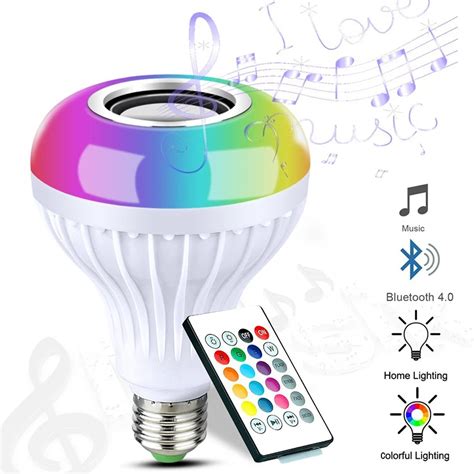 E27 Smart Rgb Rgbw Wireless Bluetooth Speaker Led Bulb Light 12w