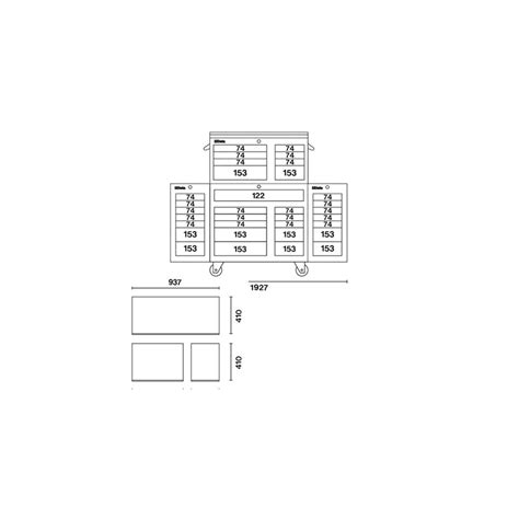 Millmatpro Servante D Atelier 25 Tiroirs Beta Orange Servante