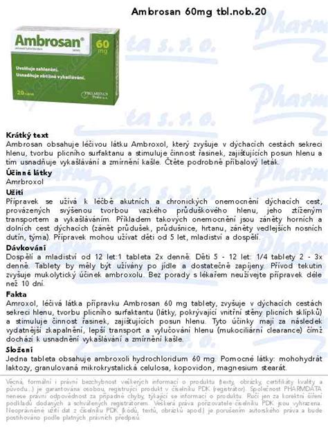 Ambrosan 60mg por.tbl.nob.20x60mg | SOS lékárna online, internetová ...