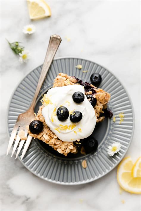 Lemon Blueberry Baked Oatmeal Gluten Free And Vegan The Real Food