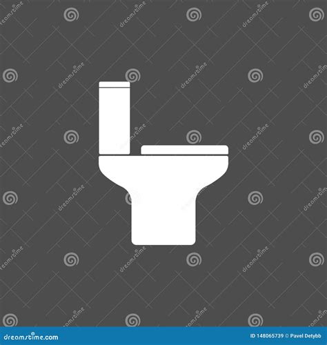 Lavabo Wc Icono Del Retrete Ejemplo Del Vector Dise O Plano Stock De