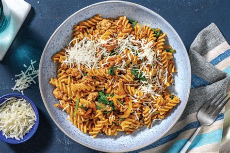 Pork Red Wine Jus Wholemeal Fusilli Recipe Hellofresh