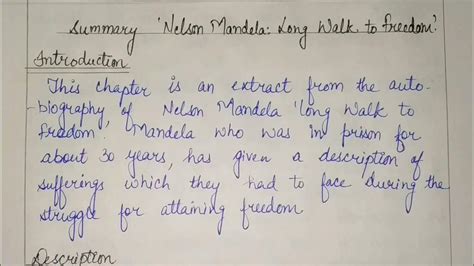 Summary Of Nelson Mandela Class 10 Summary Of Nelson Mandela Long Walk To Freedom Class10 In