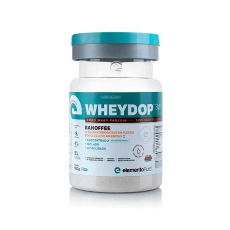 WheyDop 3W 900g Elemento Puro Whey Protein Magazine Luiza