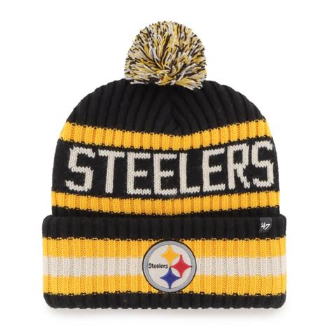 Pittsburgh Steelers 47 Bering Pom Knit Hat