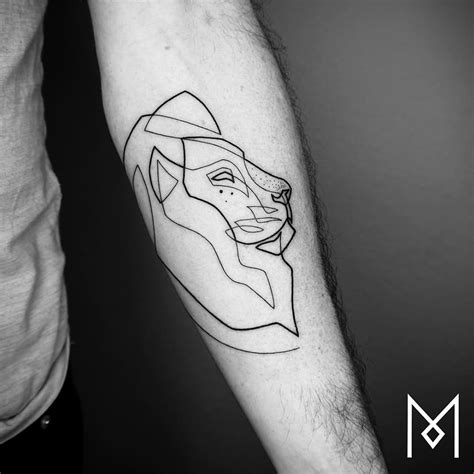 New Minimalistic Single Line Tattoos By Mo Ganji Colossal