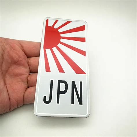 Metal Jdm Logo Japan Japanese Flag Car Trunk Fender Emblems Badges