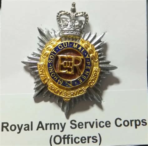 ROYAL ARMY SERVICE Corps Officers Cap Badge 20 00 PicClick UK