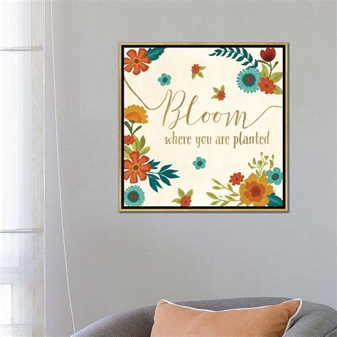 Icanvas Flourish I By Veronique Charron Framed Canvas Print Bed Bath And Beyond 36895862