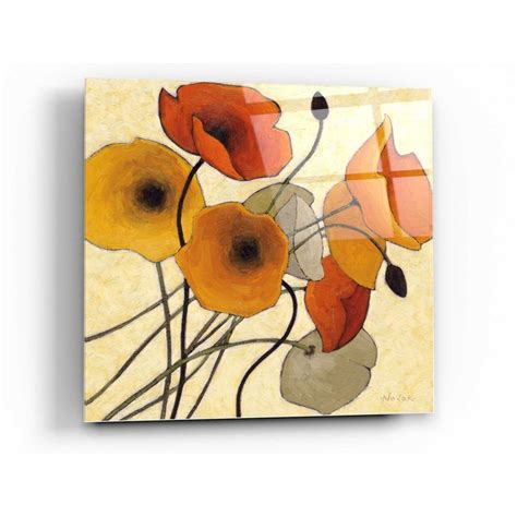 Acrylic Glass Wall Art Pumpkin Poppies II By Shirley Novak Etsy