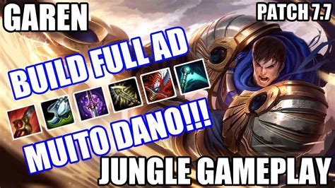 GAREN BUILD FULL AD É MUITO FORTE GAREN JUNGLE GAMEPLAY YouTube