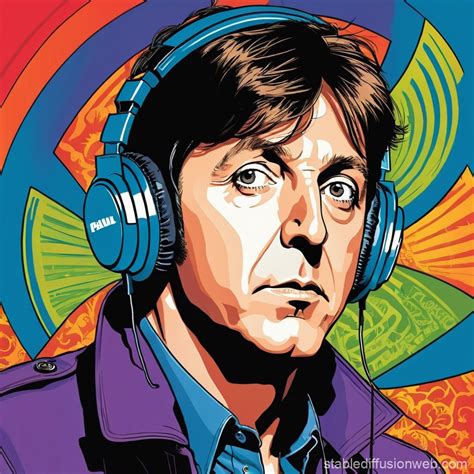 Paul McCartney Listening to Music | Stable Diffusion Online