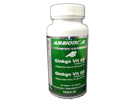 Ginkgo Vit Ab Complex Tabletas Airbiotic Parafarmaciasonline