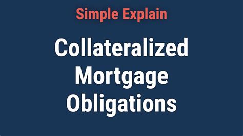 What Is A Collateralized Mortgage Obligation YouTube