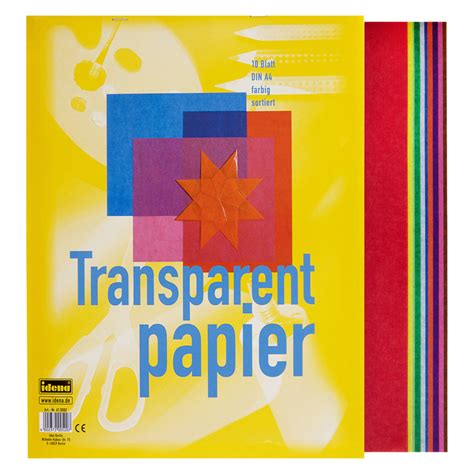 Transparentpapier Mehrfarbig Online Kaufen Zum Shop Idena