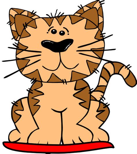 Cat On Mat Clip Art At Vector Clip Art Online Royalty Free