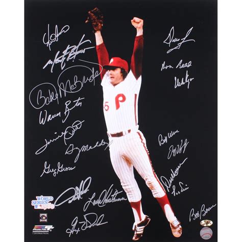 Multi Signed Phillies X Photo Signed By With Bob Boone