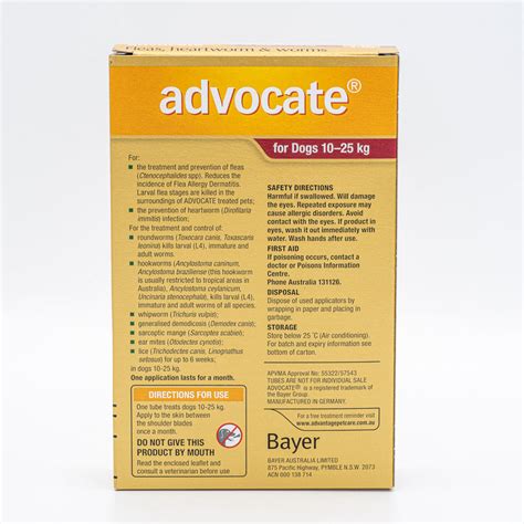 Advocate Dog Large Red 10 25kg 3pack Scriptly