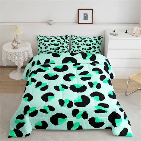 Yst Animal Print Comforter Set Queen Leopard Print Bedding Set African