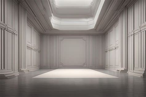 Premium AI Image | modern empty white interior design with empty ...