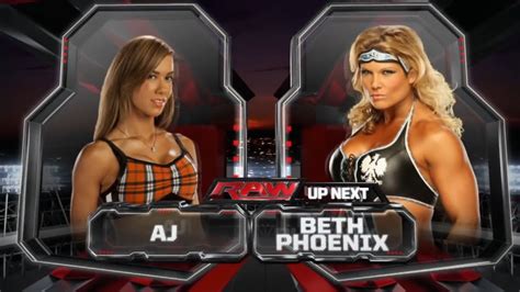 Aj Lee Vs Beth Phoenix Wwe Raw En Espa Ol Youtube