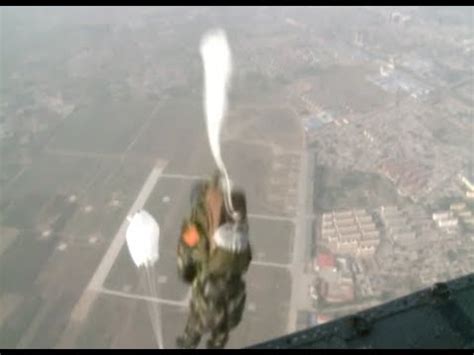 Chinese Special Force Conducts Live Fire Parachute Drill YouTube