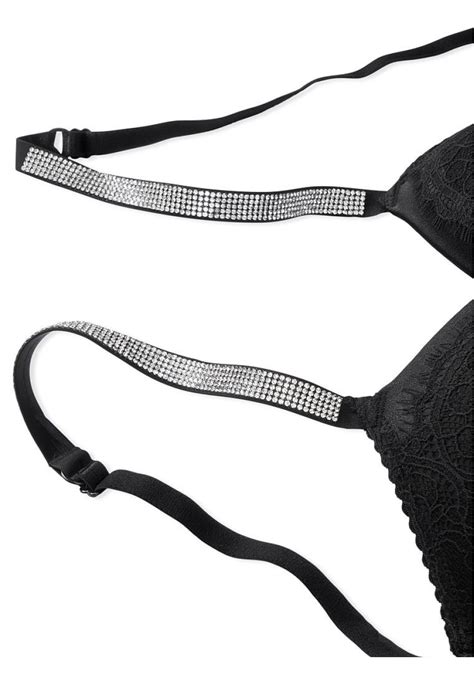 Бюстгальтер Виктория Сикрет Black Lace Shine Strap Bra купить, цена в ...