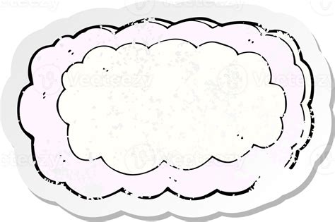 Retro Distressed Sticker Of A Cartoon Cloud Symbol Drawing 47134324 Png