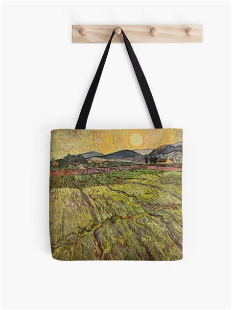 Enclosed Field With Rising Sun By Vincent Van Gogh Tote Bag Atelier