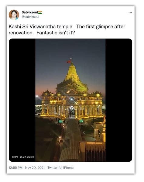 Fact Check Somnath Temple Video Shared As First Glimpse Of Kashi