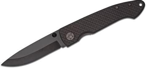 Stone River Gear Folding Knife 275 Black Ceramic Blade Carbon Fiber