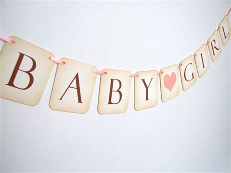 Baby Girl Banner Baby Girl Bunting Baby Girl Baby Shower