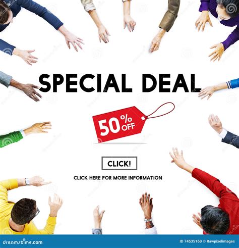 Special Deal Advertising Commercial Marketing Concept Stock Photo