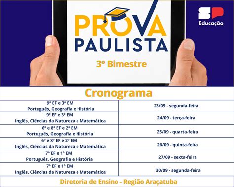 Prova Paulista Para Que Serve - Cronograma Prova Paulista 2024 – 3º Bimestre – Unidade Regional de ...