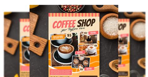 Vintage coffee menu Template #296555 - TemplateMonster