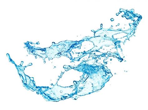 Blue Swirling Water Splash Isolated On White Background Stock Photo