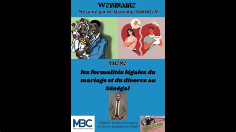 MasterClass les formalités légales du mariage et du divorce au Sénégal