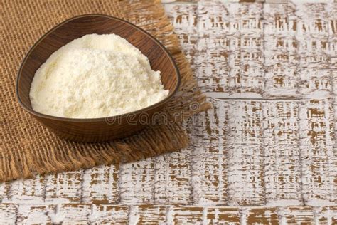 Powdered or Dehydrated Milk in the Bowl Stock Image - Image of ...