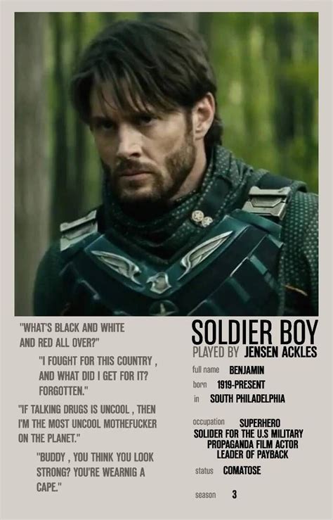 SOLDIER BOY poster | Плакат фильма, Сверхъестественное фэндом, Дженсен эклс