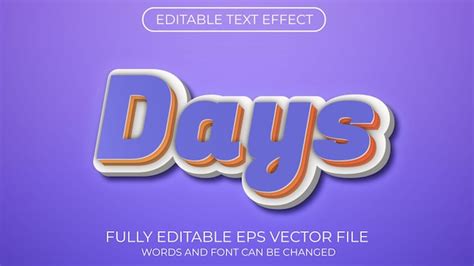 Day modern text effect Vectors & Illustrations for Free Download | Freepik