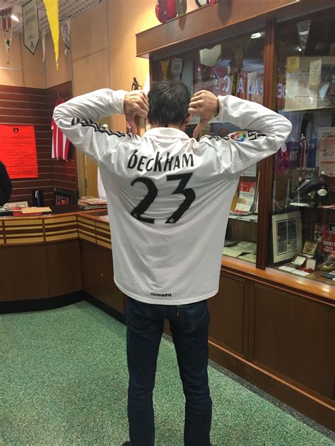 Got to wear a real Beckham jersey 👍 : r/realmadrid