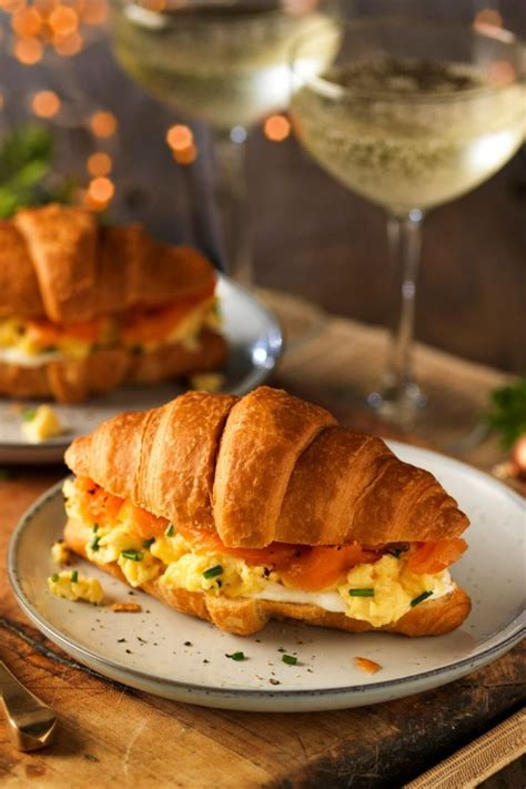 Scrambled Egg Smoked Salmon Croissants St Pierre USA Recipe In