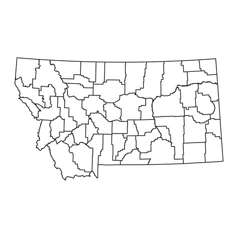 Premium Vector | Montana state map with counties Vector illustration