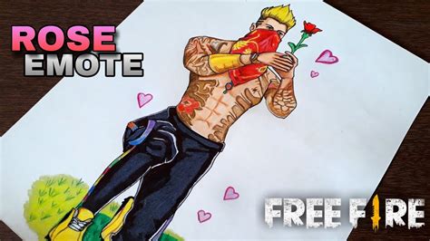 Rose Emote Drawing Freefire Drawing Kaku Arts Youtube